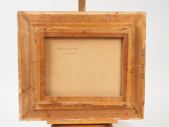 René MORERE. "Personnages" Huile sur toile, signée en bas à droite. Po