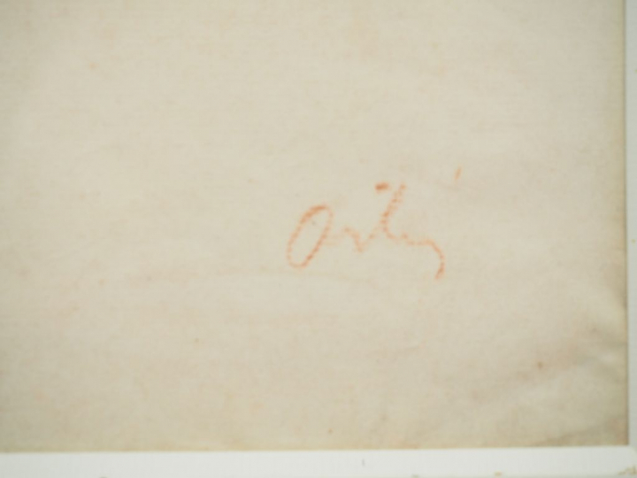 Manuel ORTIZ DE ZARATE. 'Nue assise'. Dessin, signé en bas à droite. D