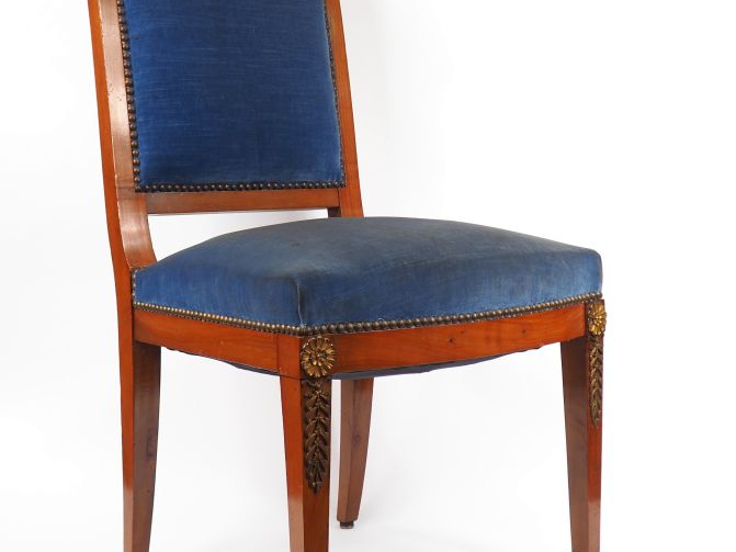 Cabinet de travail de style Empire en acajou et placage d'acajou, bell