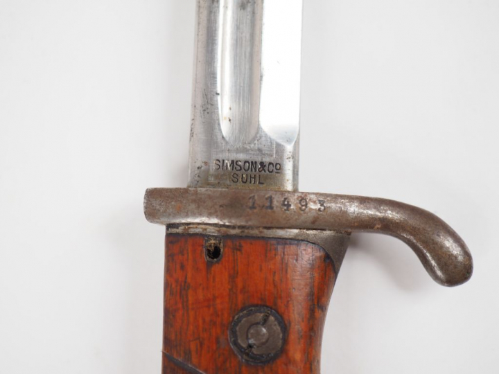 Baionnette allemande modèle 1898, second type, fabrication Simson UND 