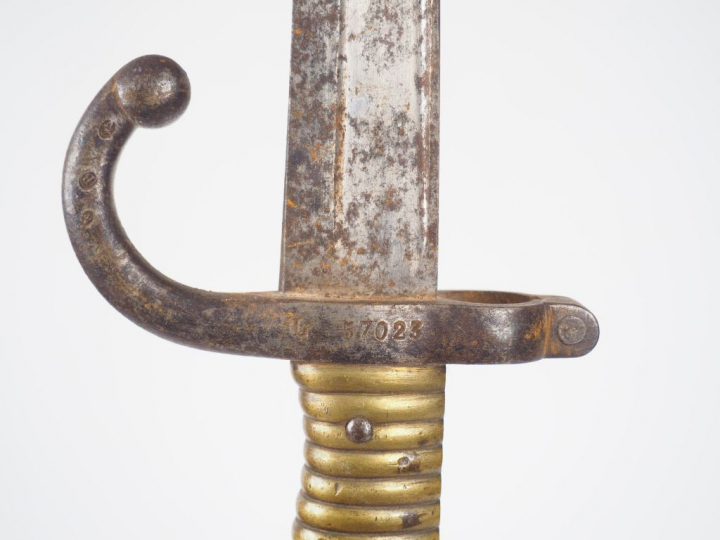 Baïonnette yatagan d’infanterie pour fusil Chassepot modèle 1866 sans 