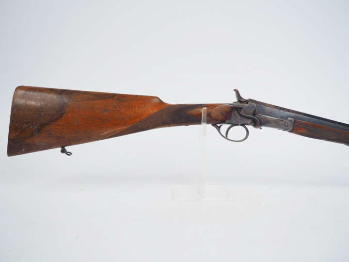 Belle carabine Belge basculante à coffre et à chien calibre 410 numéro