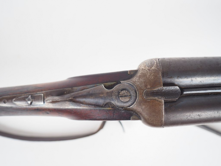 Fusil juxtaposé Stéphanois à éjecteurs en calibre 16/65. Arme numéro 4
