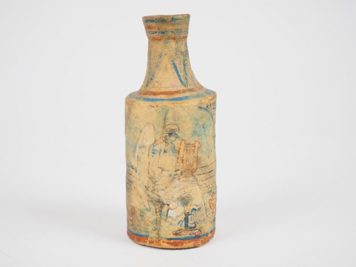 Lot d’objets en terre cuite et en bronze dans le goût de l’antique. Di