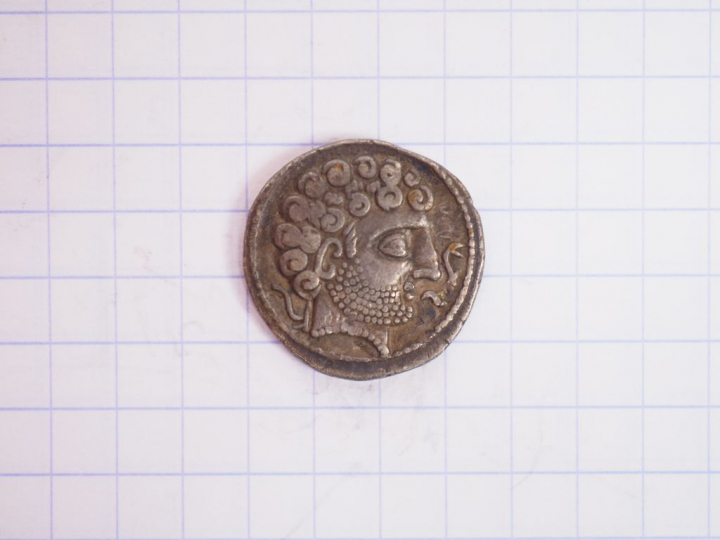 Celtibères. Saguntum. Drachme d’argent. 204-154 av. J.-C. A/ Tête bouc