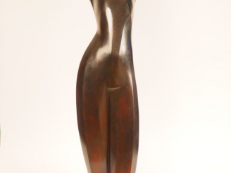 Vente aux enchères Emile-François POETOU  "Nu debout" Grande sculpture en bronze.  Signée