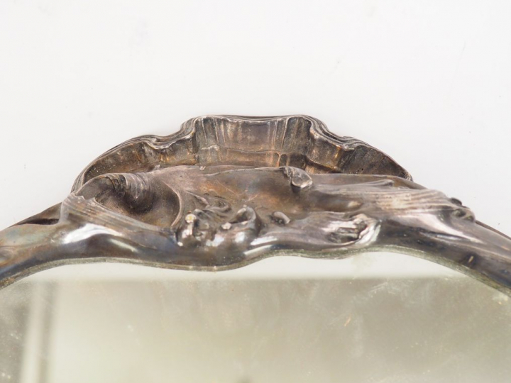 CHRISTOFLE Grand centre de table de style rocaille en métal argenté et