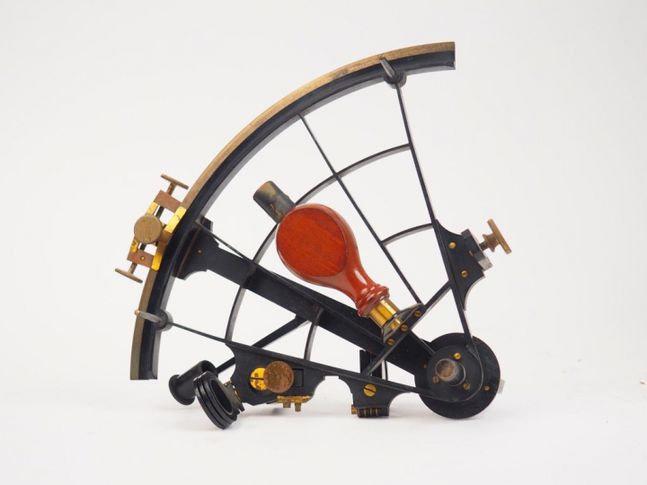 LORIEUX, HURLIMANN Sextant dans son coffret. Portant l'étiquette Hurli