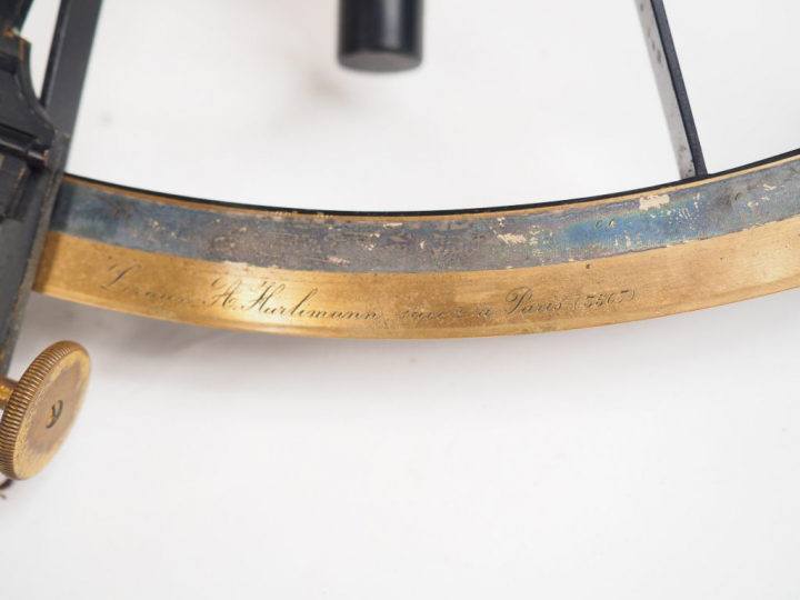 LORIEUX, HURLIMANN Sextant dans son coffret. Portant l'étiquette Hurli