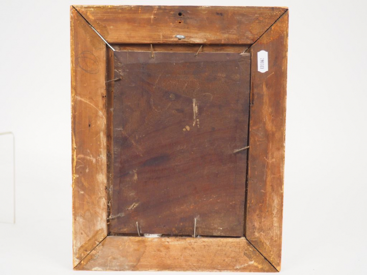 Ecole française début XIXème "Cavaliers" Paire d'huiles sur panneaux. 