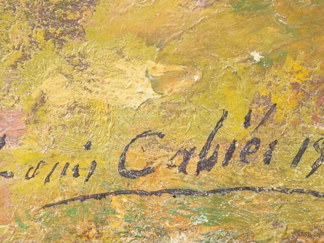 Louis Alexandre CABIE "Paysage des landes" Huile sur toile. Signée en 