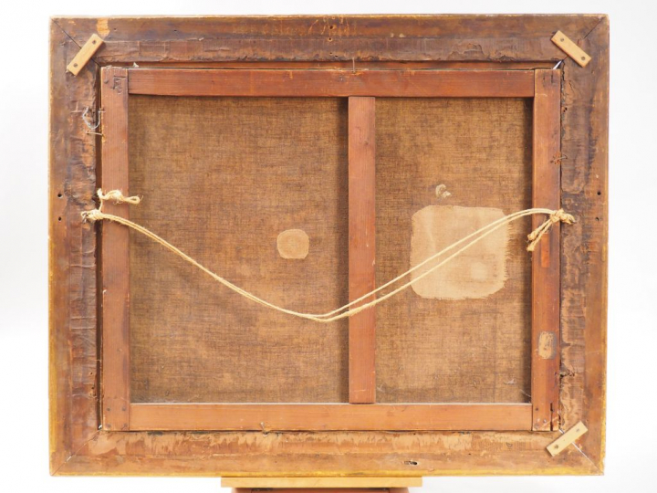 F. A. GRISON (1845-1885) "Nature morte au livre et à l'encrier" Huile 