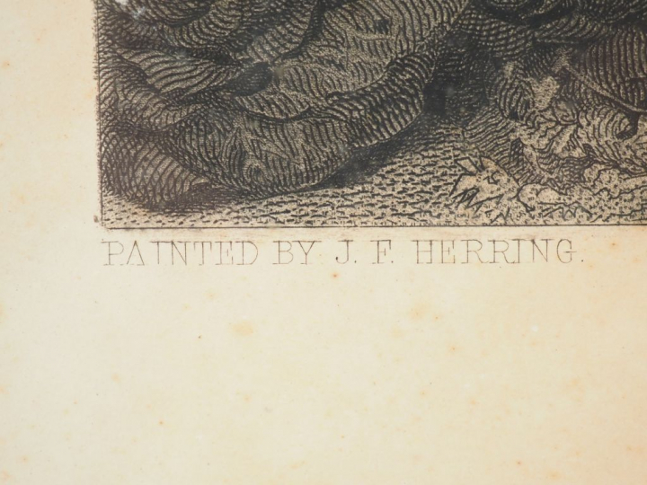 Deux gravures anglaises en noir "A. GLIMPSE OF AN ENGLISH HOMESTEAD"  