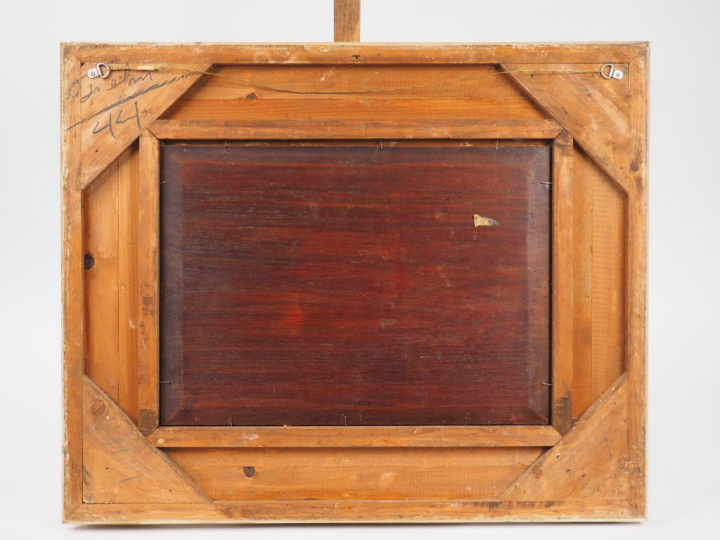 KIRCHMANT "Rivière dans les Alpes bavaroises" Huile sur panneau. Signé