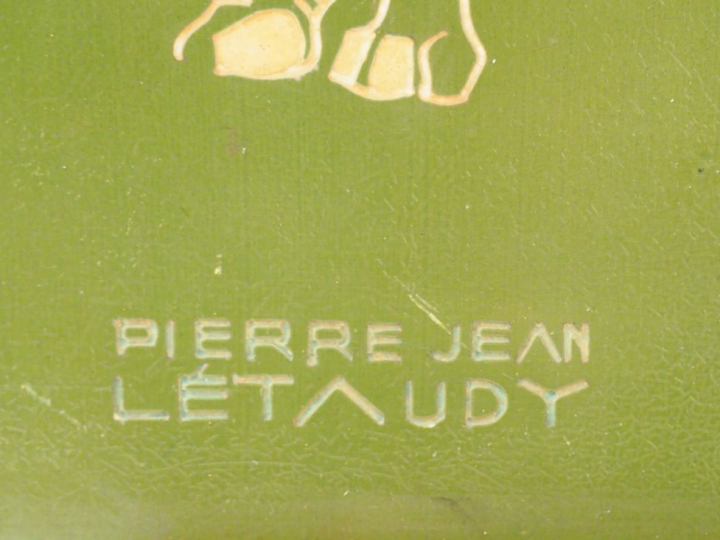 P. J. LETAUDY  "Arcadie" Panneau en laque.  Signé en bas à gauche et d