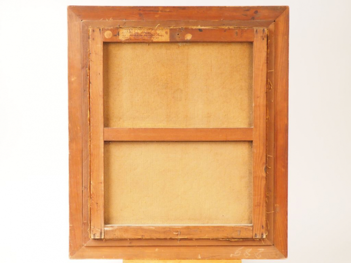 P. J. LETAUDY "Vue de Bercy" Huile sur toile. Signée en en bas à droit