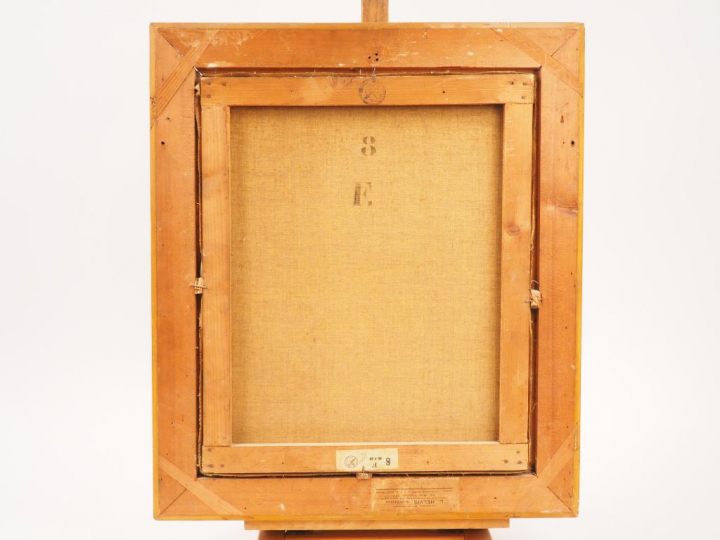 P. J. LETAUDY "Ruelle d'afrique du Nord" Huile sur toile. Signée en ba