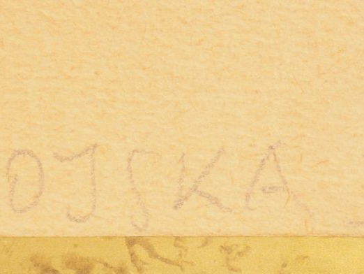 VOJSKA "Nu de profil" Dessin au crayon. Signé en bas à droite.  Dim à 