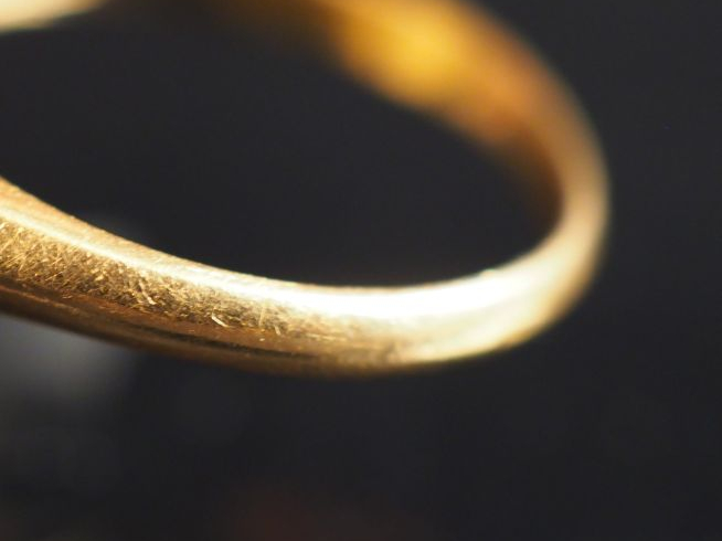 Bague marquise en or jaune et diamants. TDD. 56 Poids tel. 5,80 g