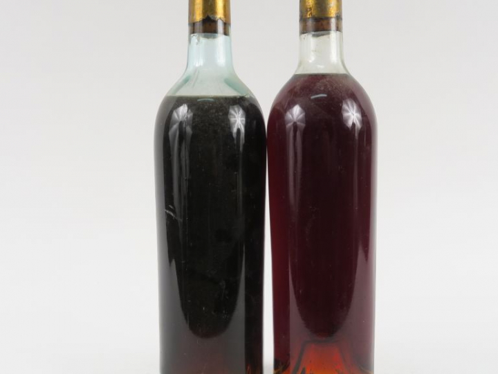 2 VIEILLES BOUTEILLES LIQUOREUX LANGLUME FRÈRES - 1 LB/1 BEP/SE