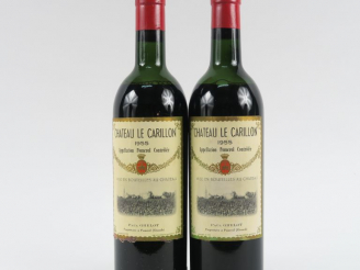 Vente aux enchères 2 BOUTEILLES CHÂTEAU LE CARILLON POMEROL - 1955 - MEP