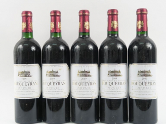 Vente aux enchères 5 BOUTEILLES CHÂTEAU BOUQUEYRAN MOULIS - 2009 - BG