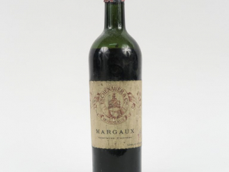 Vente aux enchères 1 BOUTEILLE MARGAUX ESCHENAUER ANNÉES 20/30 - BEP-VIDANGE/CAPS AB