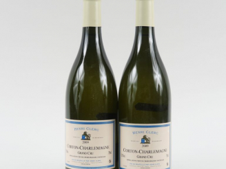 Vente aux enchères 2 BOUTEILLES CORTON CHARLEMAGNE GC H. CLERC - 2009