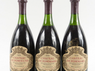 Vente aux enchères 3 BOUTEILLES CHÂTEAU DE POMMARD - 1979 - 3,5 CM/3,5 CM/4 CM