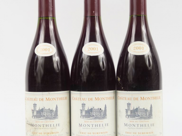 3 BOUTEILLES MONTHÉLIE CHÂTEAU DE MONTHELIE E. DE SUREMAIN - 2001