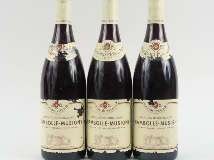3 BOUTEILLES CHAMBOLLE MUSIGNY BOUCHARD PÈRE   FILS - 2009 - 2 PRÉSUMÉ