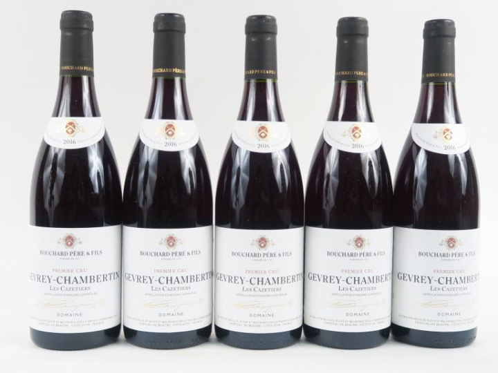 5 BOUTEILLES GEVREY CHAMBERTIN 1er CRU 'LES CAZETIERS' BOUCHARD PÈRE  