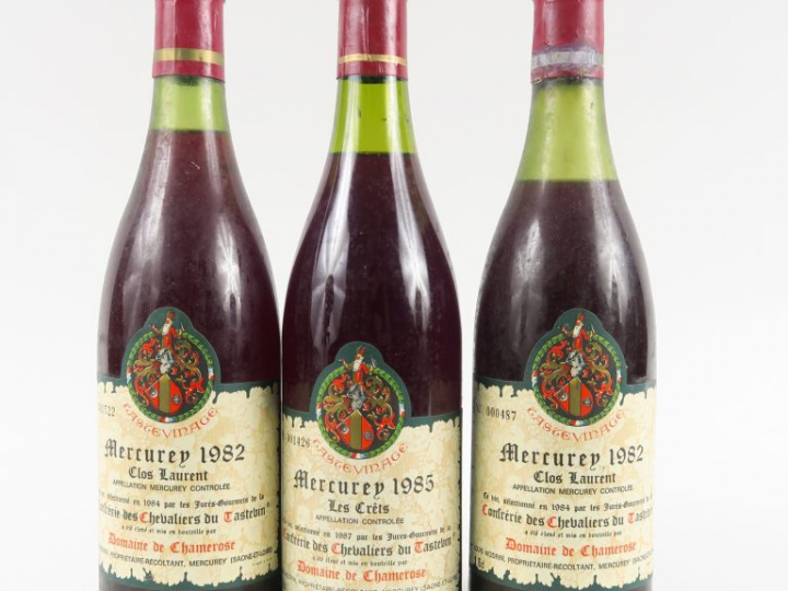 3 BOUTEILLES MERCUREY TASTEVINAGE DOMAINE DE CHAMEROSE : 2 'CLOS LAURE