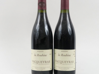 Vente aux enchères 2 BOUTEILLES VACQUEYRAS DOMAINE LA ROUBINE - 2005