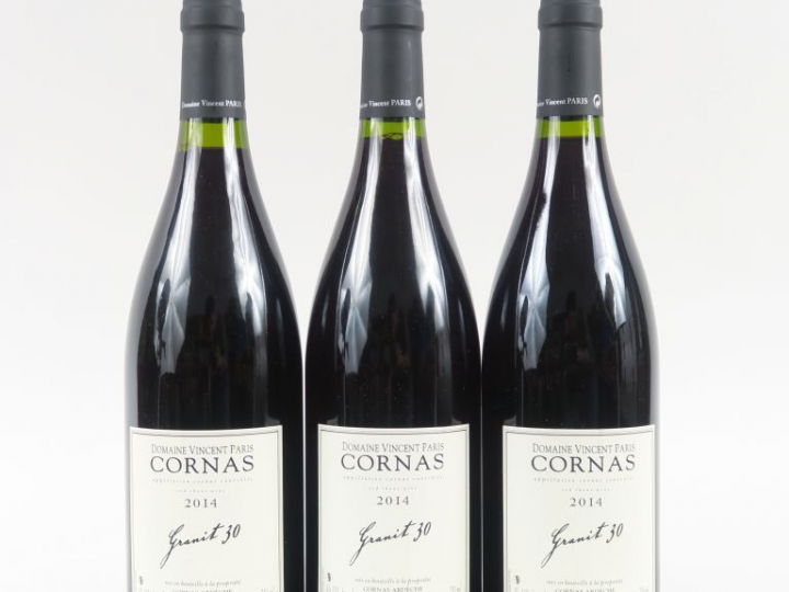 3 BOUTEILLES CORNAS 'GRANIT 30' DOMAINE V. PARIS - 2014
