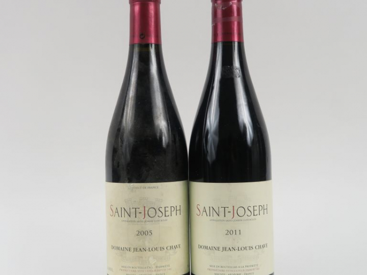 2 BOUTEILLES SAINT JOSEPH J.L. CHAVE - 1 de 2011/1 de 2005