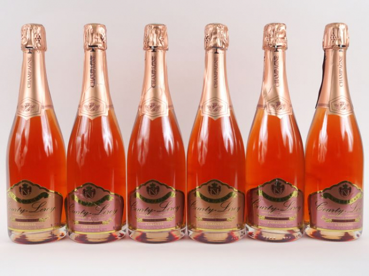 6 BOUTEILLES CHAMPAGNE COURTY LEROY BRUT ROSÉ