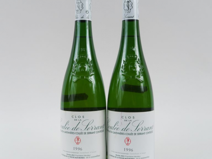 2 BOUTEILLES SAVENNIÈRES 'CLOS DE LA COULÉE DE SERRANT' N. JOLY - 1996