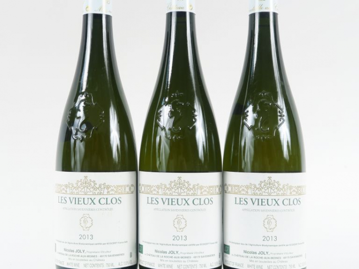 3 BOUTEILLES SAVENNIÈRES 'LES VIEUX CLOS' N. JOLY - 2013