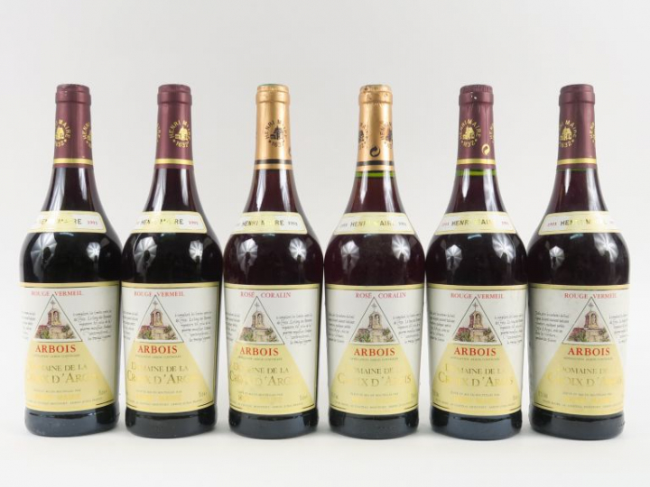 6 BOUTEILLES ARBOIS DOMAINE DE LA CROIX D'ARGIS H. MAIRE 1993 : 4 'ROU