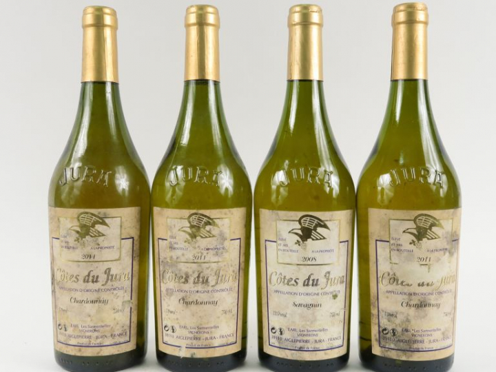 4 BOUTEILLES CÔTES DU JURA P.   E. GRANDMAISON : 3 CHARDONNAY 2011 - 1