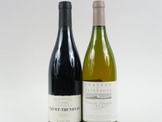 Vente aux enchères 2 BOUTEILLES : 1 COTEAUX DU LANGUEDOC BLANC CHÂTEAU DE CAZENEUVE 1998 