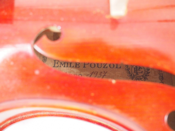 Violon d'Amédée Dieudonné fait à Mirecourt vers 1935-1937 Etiquette Po