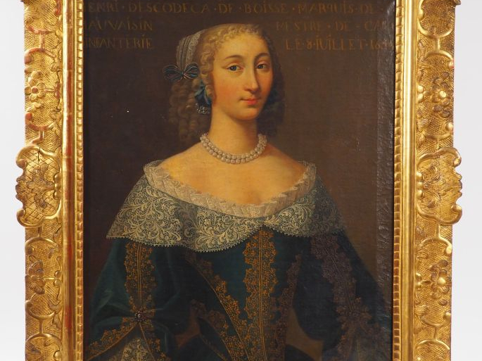 Ecole française XVIIIème, suiveur de Ducayer. 'Portrait de dame au col