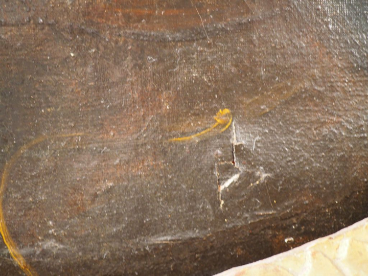 Ecole française XIXème.  'Portrait du grand dauphin en médaillon'. Hui