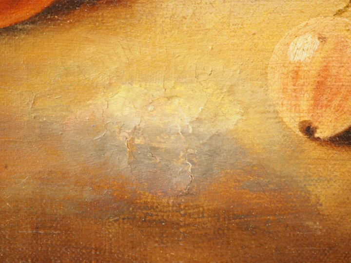 Emile BESSIERE. 'Nature morte aux fruits'. Huile sur toile. Signée en 