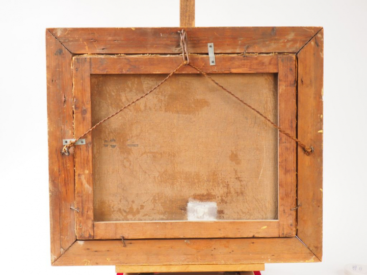 Emile BESSIERE. 'Nature morte aux fruits'. Huile sur toile. Signée en 