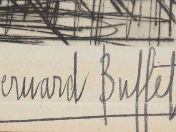 Bernard BUFFET "Tête du Christ" Epreuve d’artiste. Lithographie. Signé