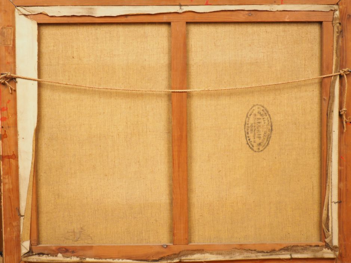 G. CONRAD.  'Arrestation sous la Révolution'. Huile sur toile.  Signée