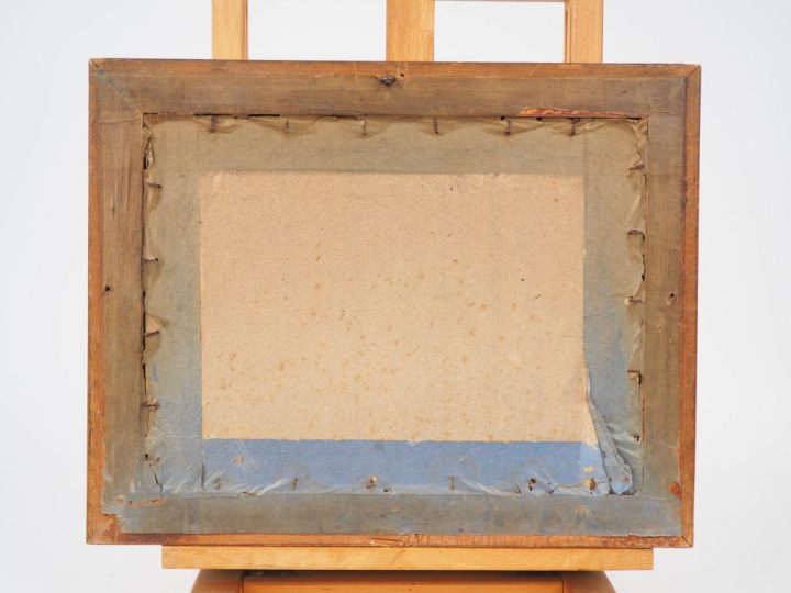 Théodore FRERE. 'Camp de bédouins au bord de la rivière' Aquarelle.  S